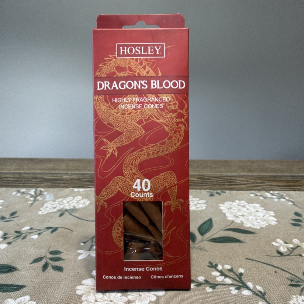 HOSLEY HIGHLY FRAGRANCE INCENSE CONES 40 COUNT‎ DRAGON BLOOD
